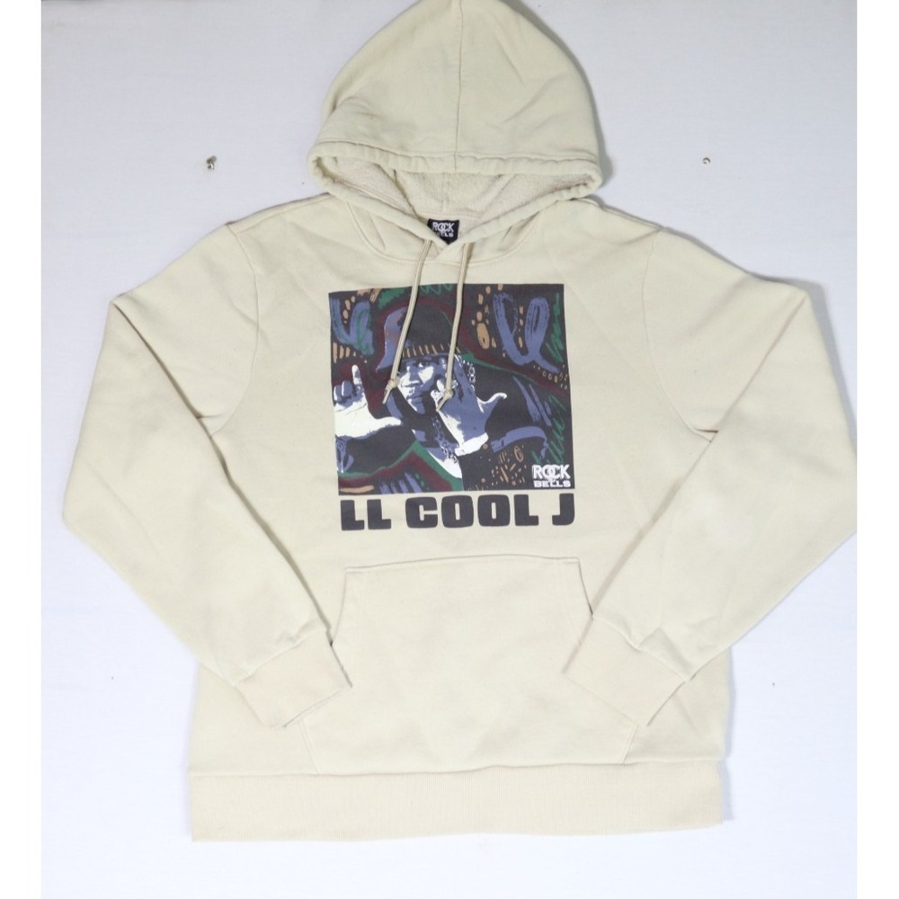 Rock The Bells LL Cool J Hoodie Men's Large Cream Tan Bucket Hat Graphic
